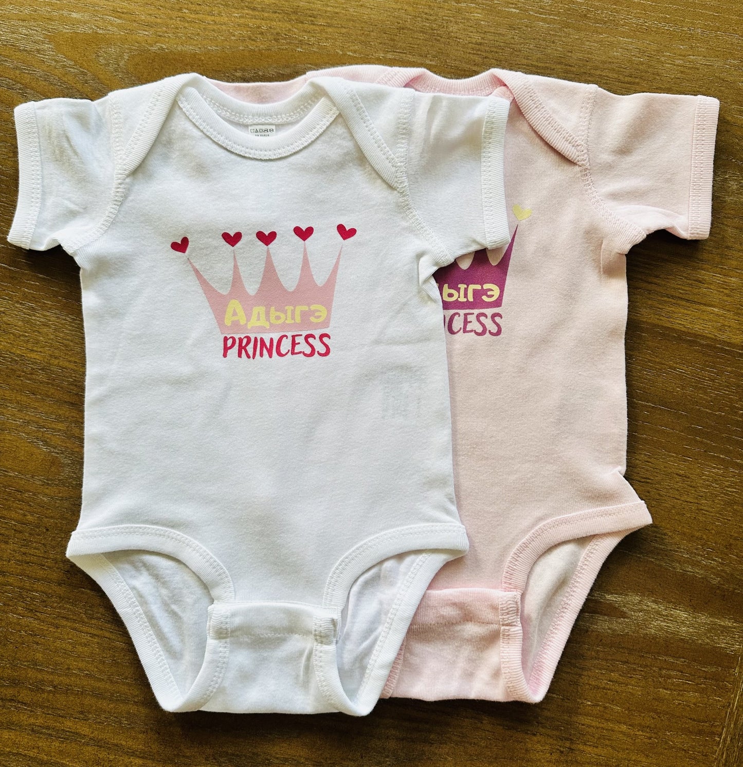 Set of 2 Baby Girl Bodysuits (Адыгэ Princess)