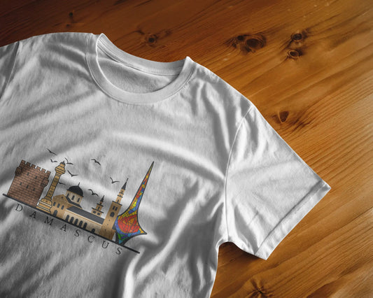 Damascus Skyline Short Sleeve Unisex T-shirt